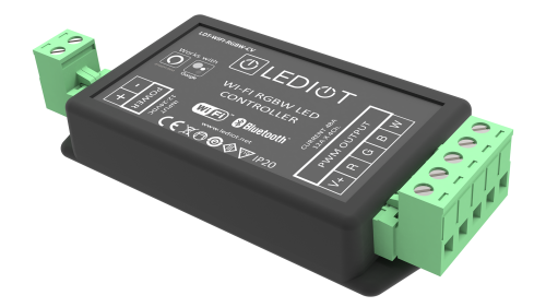 Lediot RGBW WiFi Bluetooth LED kontrol cihazı bağlantı terminalleri