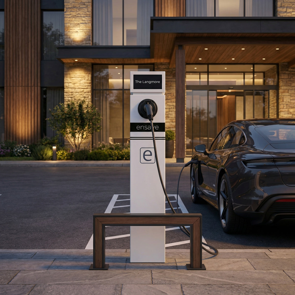 ENSAVE TOWER-SOLO-S 22 kW ticari elektrikli araç şarj istasyonu