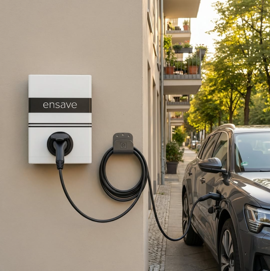 Ensave WALL-11S elektrikli araç şarj ünitesi kullanım görseli
