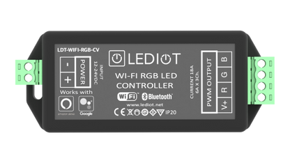 Lediot LDT-WIFI-RGB-CV RGB WiFi Bluetooth LED kontrol cihazı ön görünüm