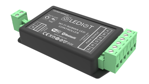 Lediot LDT-WIFI-RGBWA-CV RGBWA LED kontrol cihazı perspektif görünümü